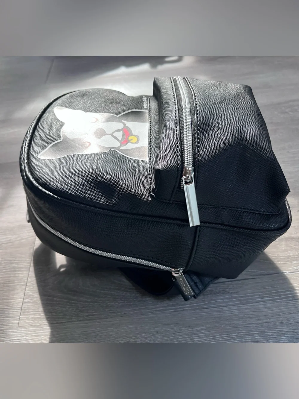 Marc Tetro Black Boston Terrier Graphic Mini Backpack